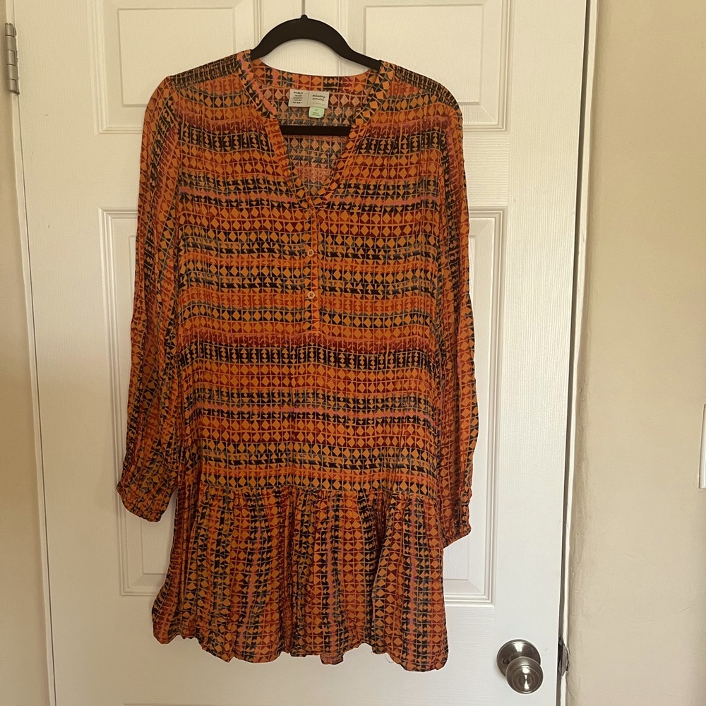 Orange Geometric Dress